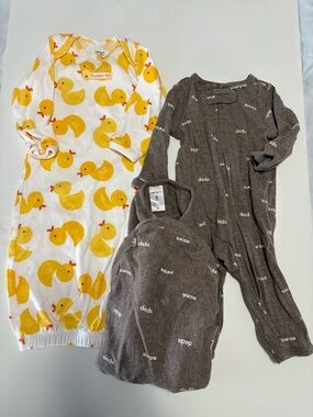 Carter’s nightgown pjs swaddle wrap set 3m baby mama dada